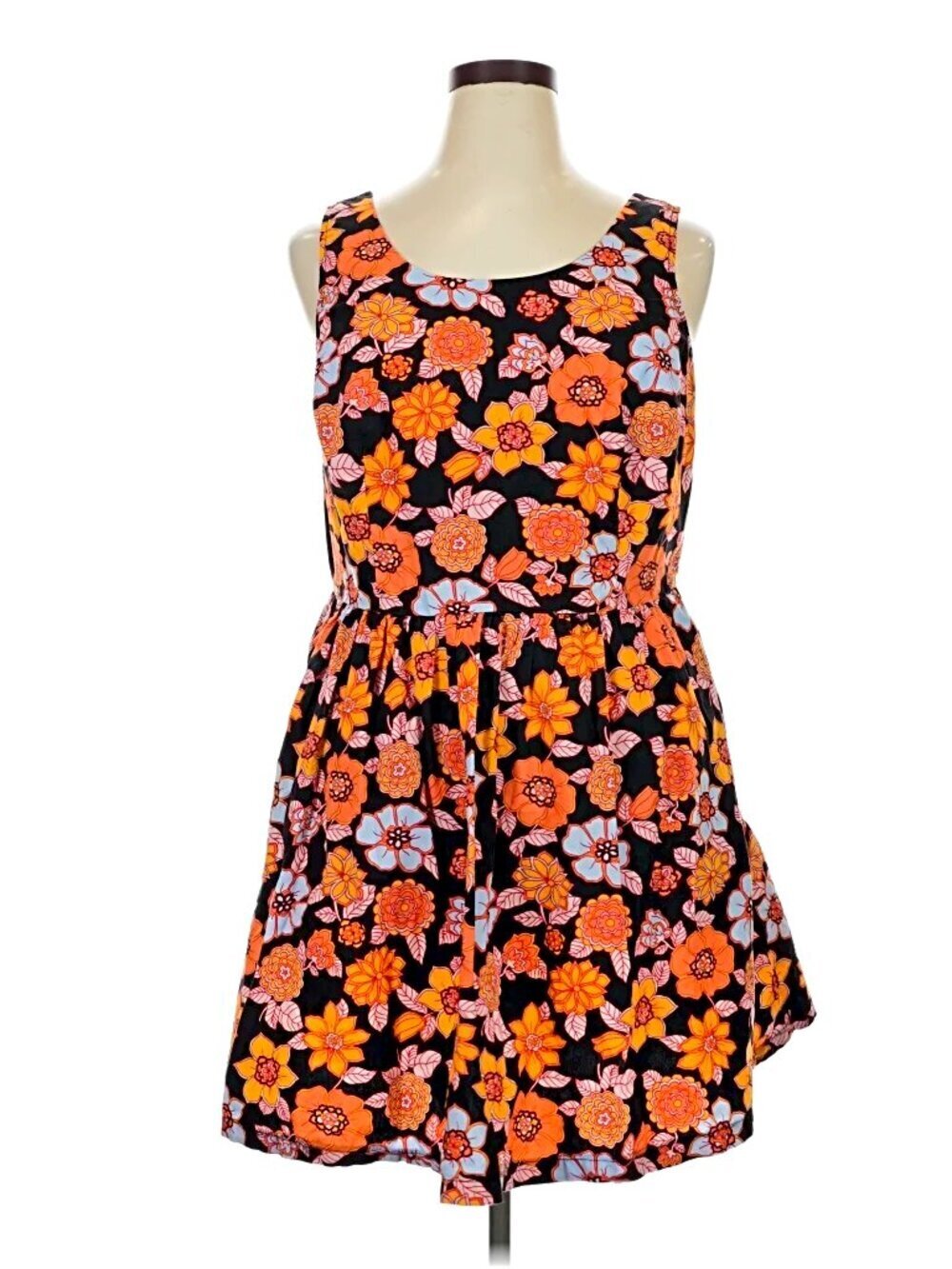 Modcloth "Optimistic Effect" Dress in Autumn Flowers